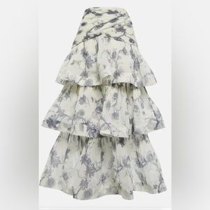 Zimmermann Tiered Maxi Skirt - Kiera Navy - AU 3 - US 10 - NWT